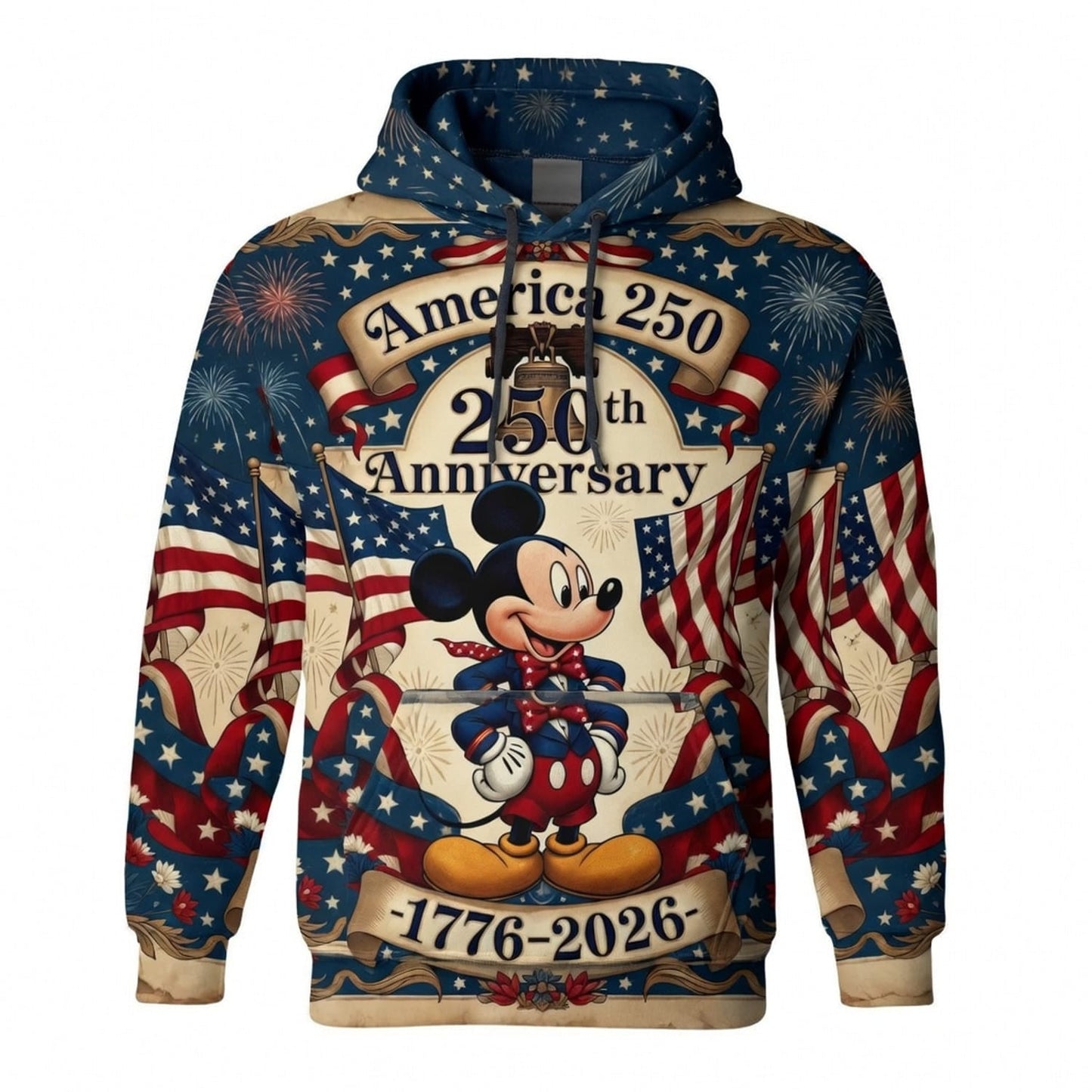 America 250 Mouse 250th Anniversary AOP Apparel