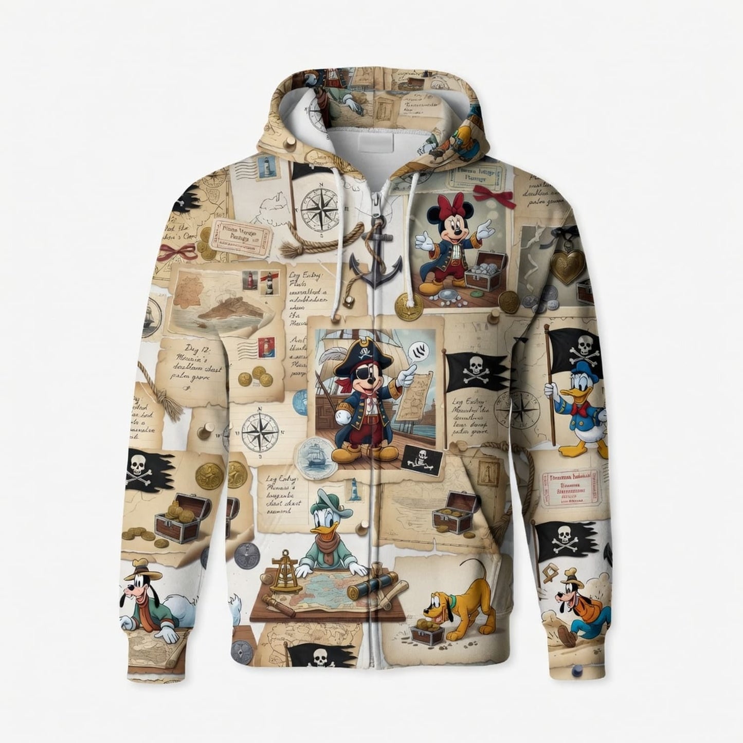 Pirate Treasure Hunt Mouse Duck Pup AOP Apparel