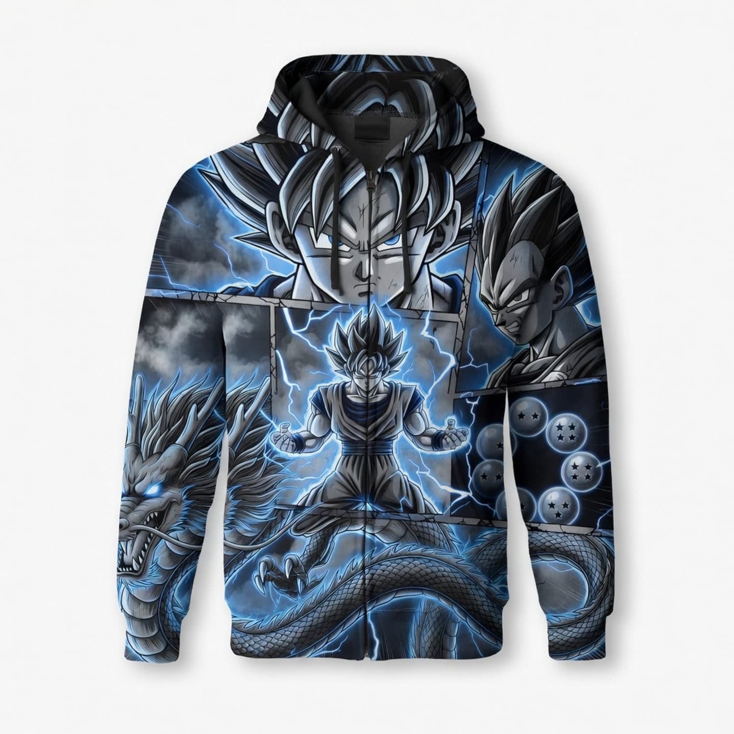 Anime Warrior Blue Lightning All Over Print Apparel