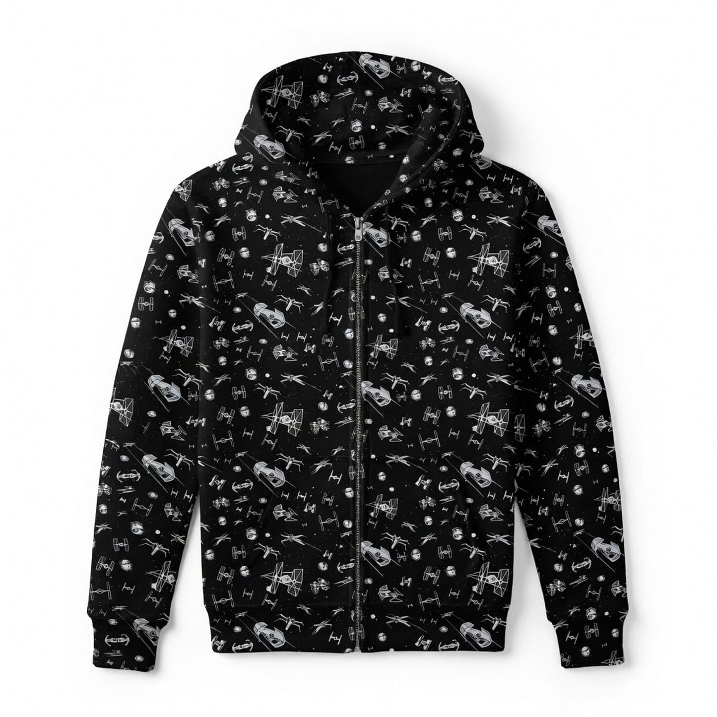 Galactic Mini Starship Icons AOP Apparel Galactic Spacecraft Black