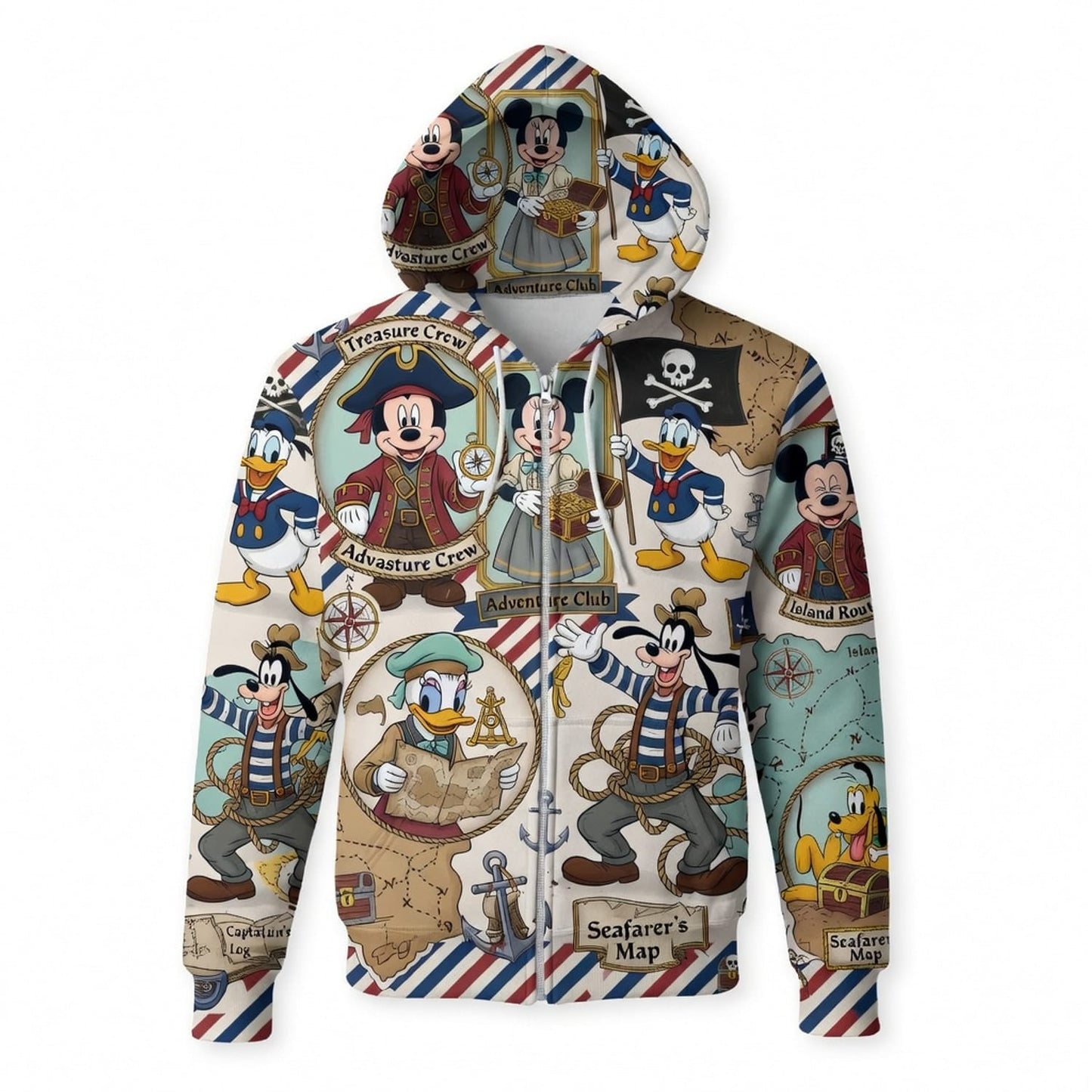 Adventure Crew Mouse Duck Silly Dog Pirate AOP Apparel