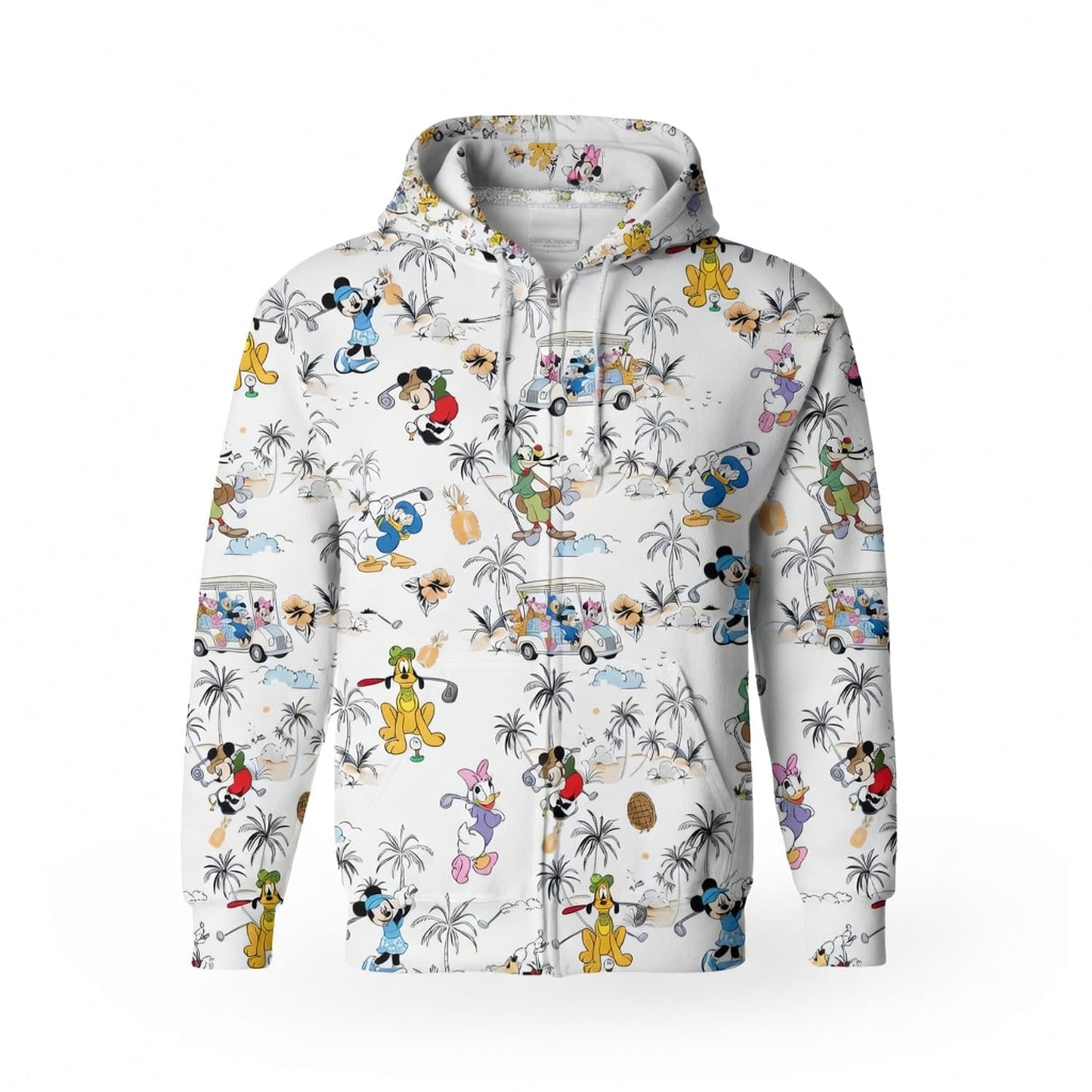 Golf Vacation Mouse Duck Lady Duck Silly Dog Pup AOP Apparel