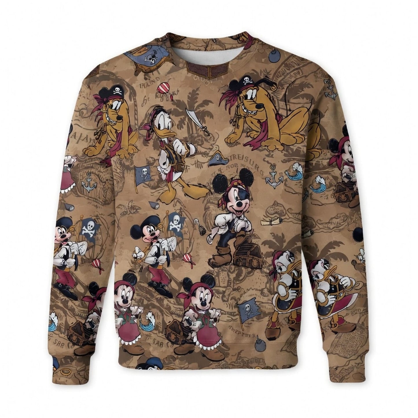 Pirate Treasure Map Adventure AOP Apparel