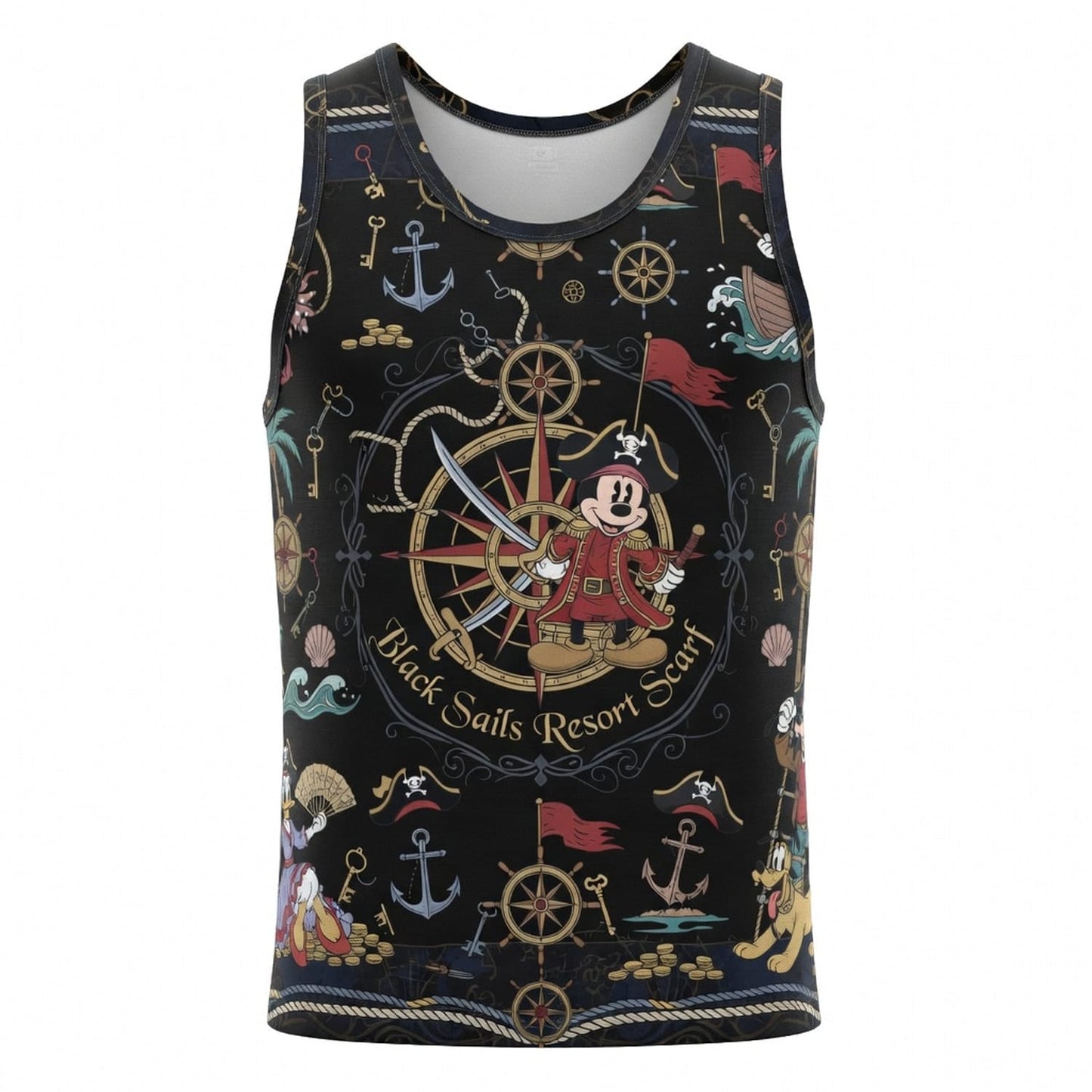 Pirate Mouse AOP Apparel - Black Sails Resort Scarf