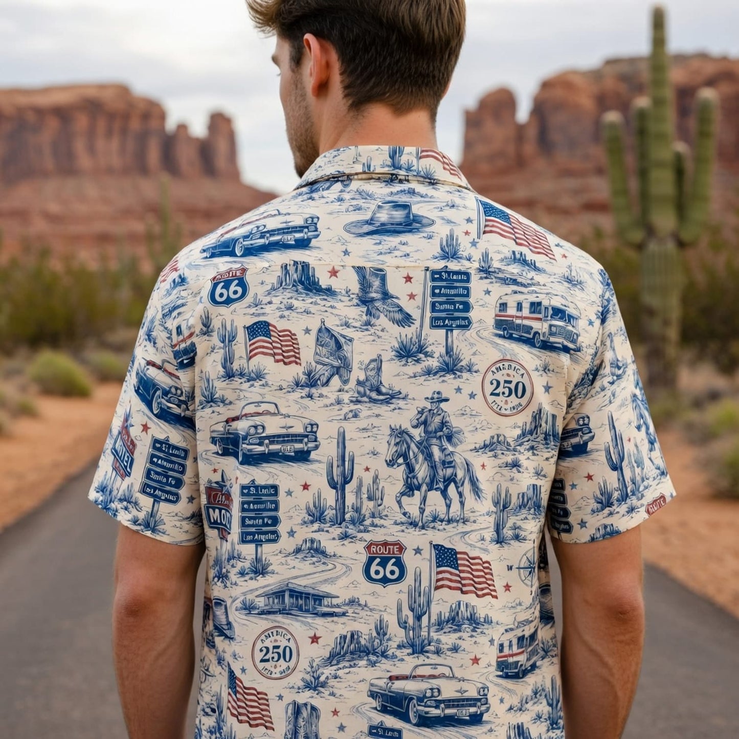 America 250 Classic Road Trip 1776-2026 Vintage Premium Hawaiian Shirt - HW1DOC1001