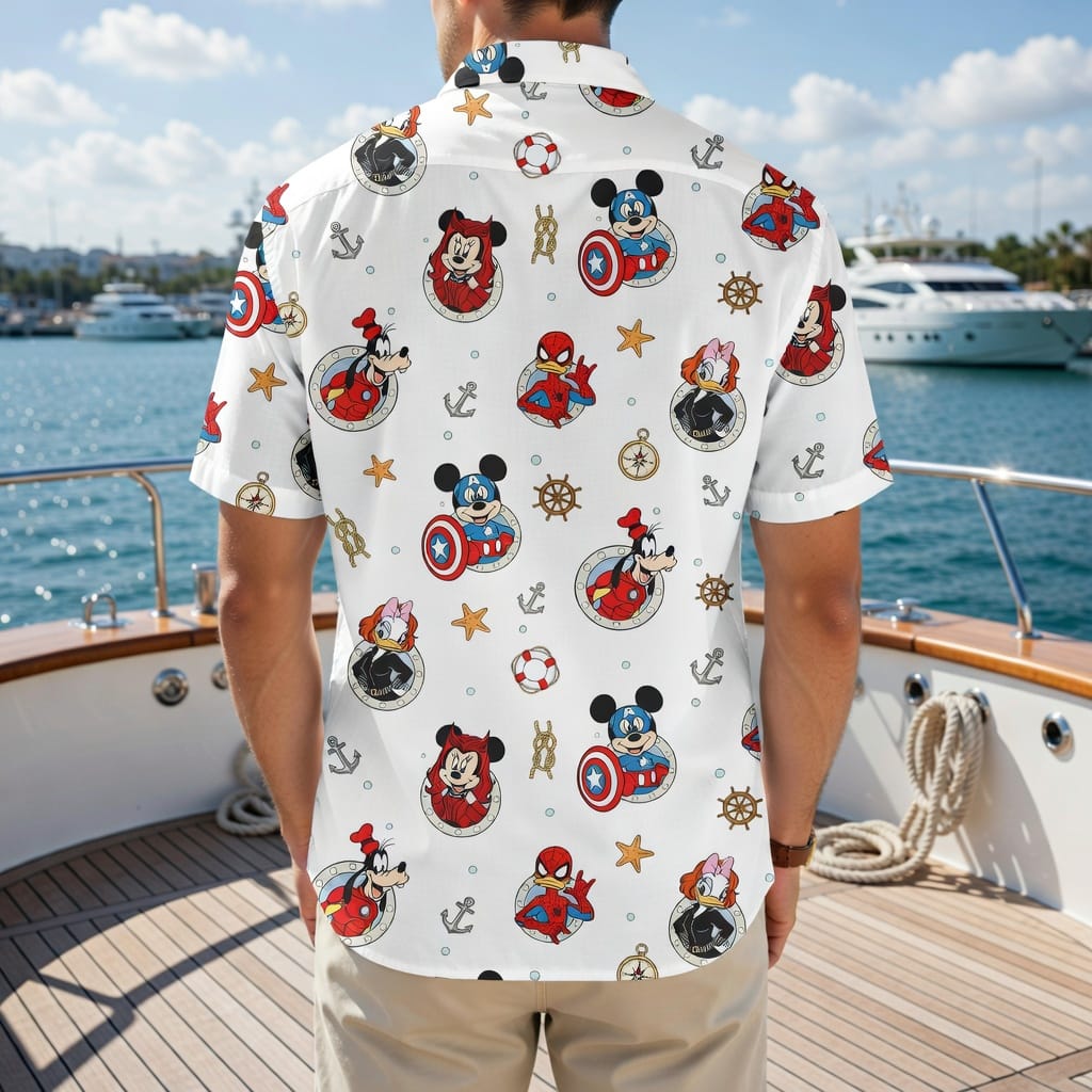 Nautical Heroes Premium Hawaiian Shirt - Mouse Shield Hero & Superhero Friends