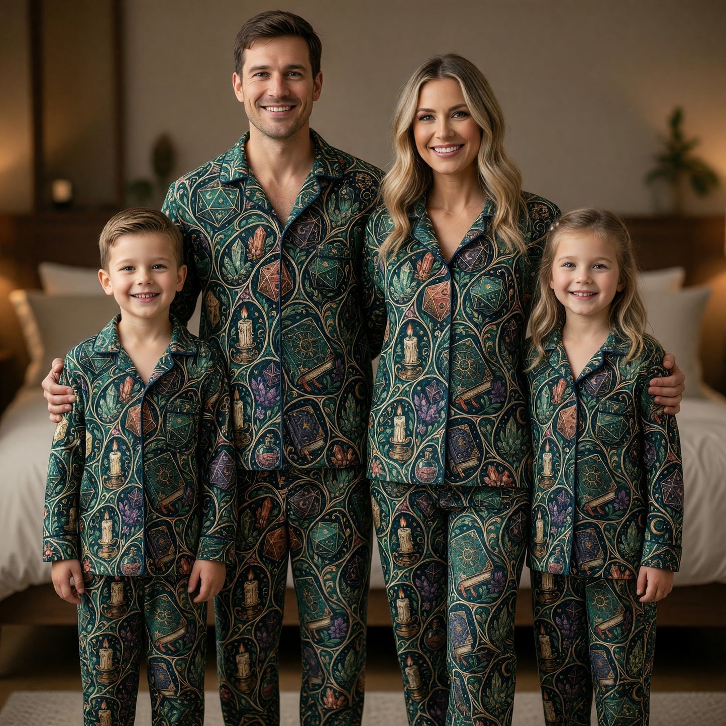 Fantasy Dungeon Dice Pajama Set - Fantasy RPG Nightwear