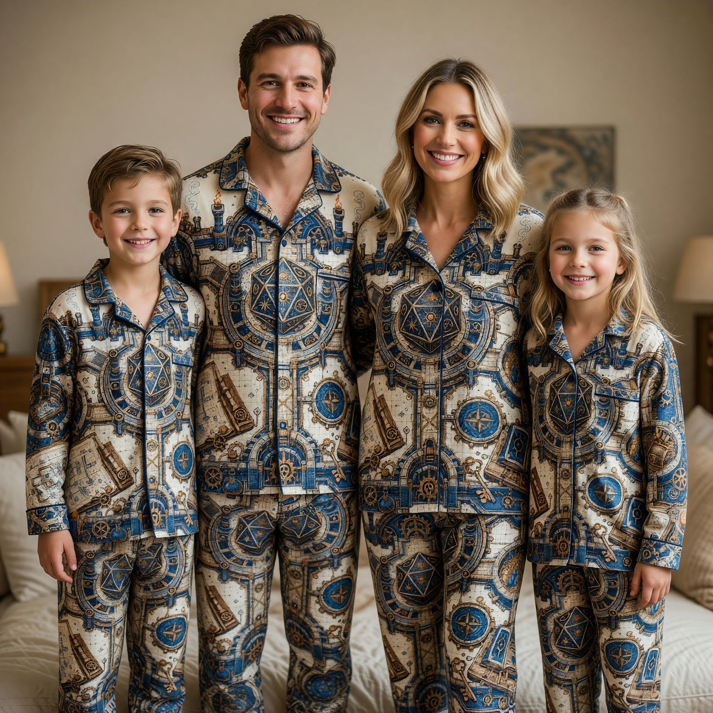 Steampunk D20 Thick Pajama Set - Fantasy RPG Nightwear
