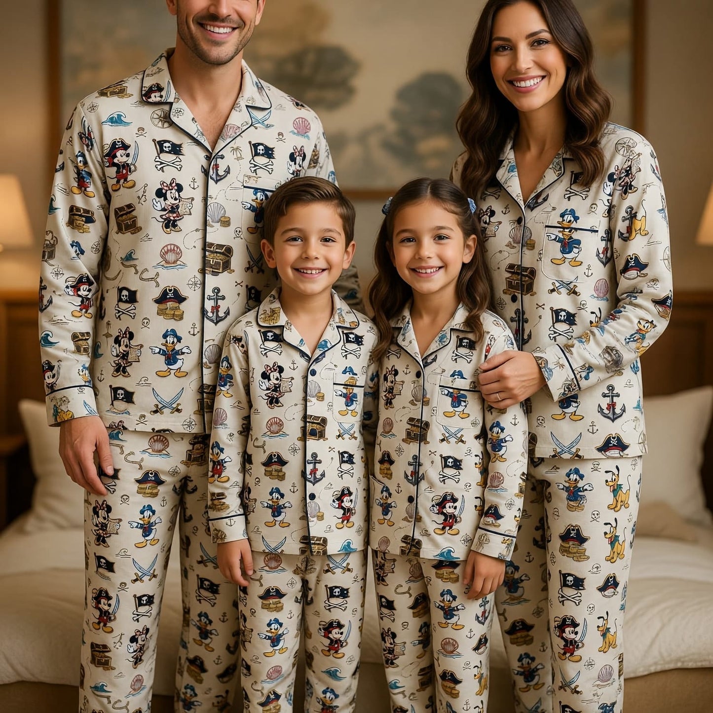 Pirate Mouse Thick Pajama Set - Cartoon Character Sleepwear