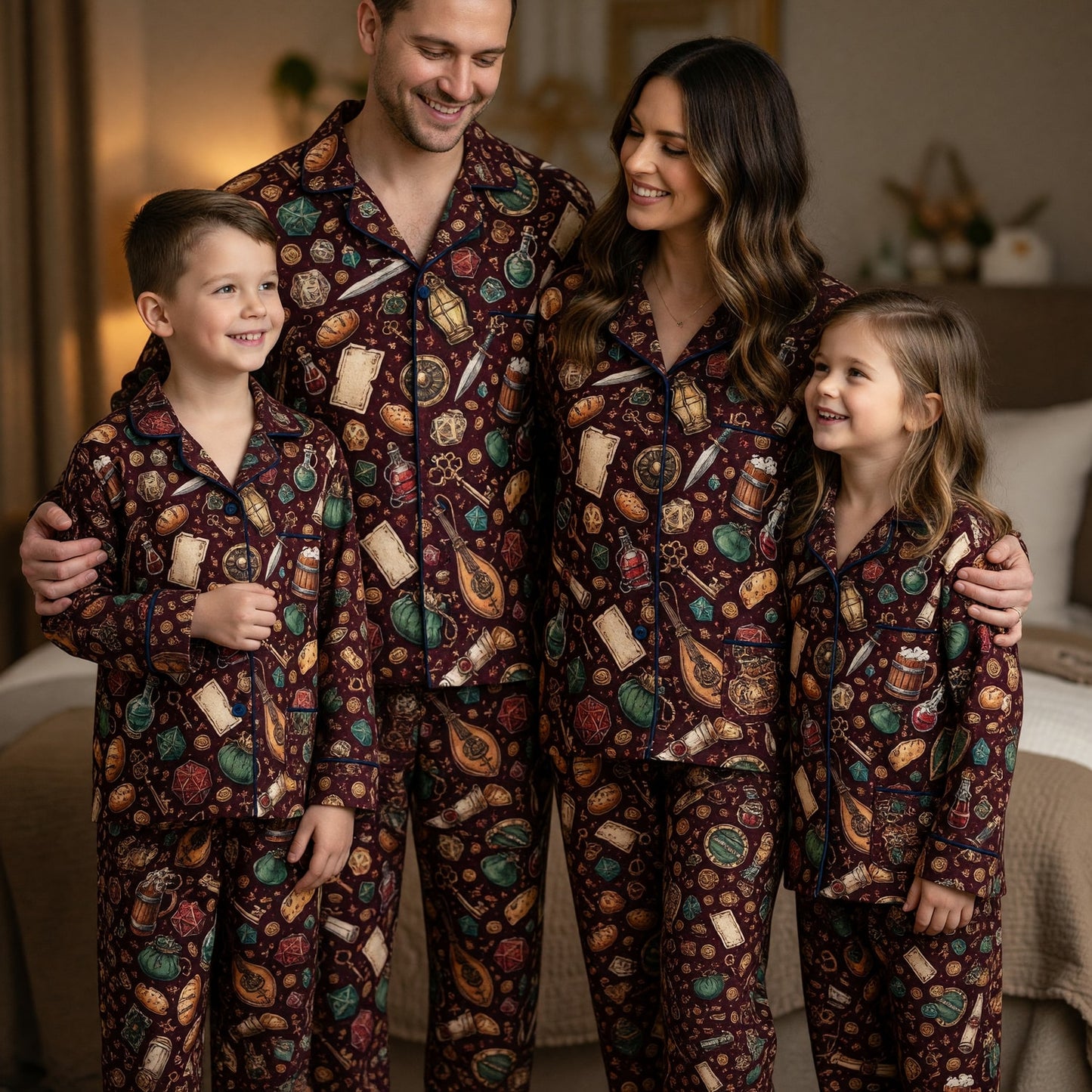 Fantasy Dungeon Thick Pajama Set - RPG Fantasy Gamer Nightwear