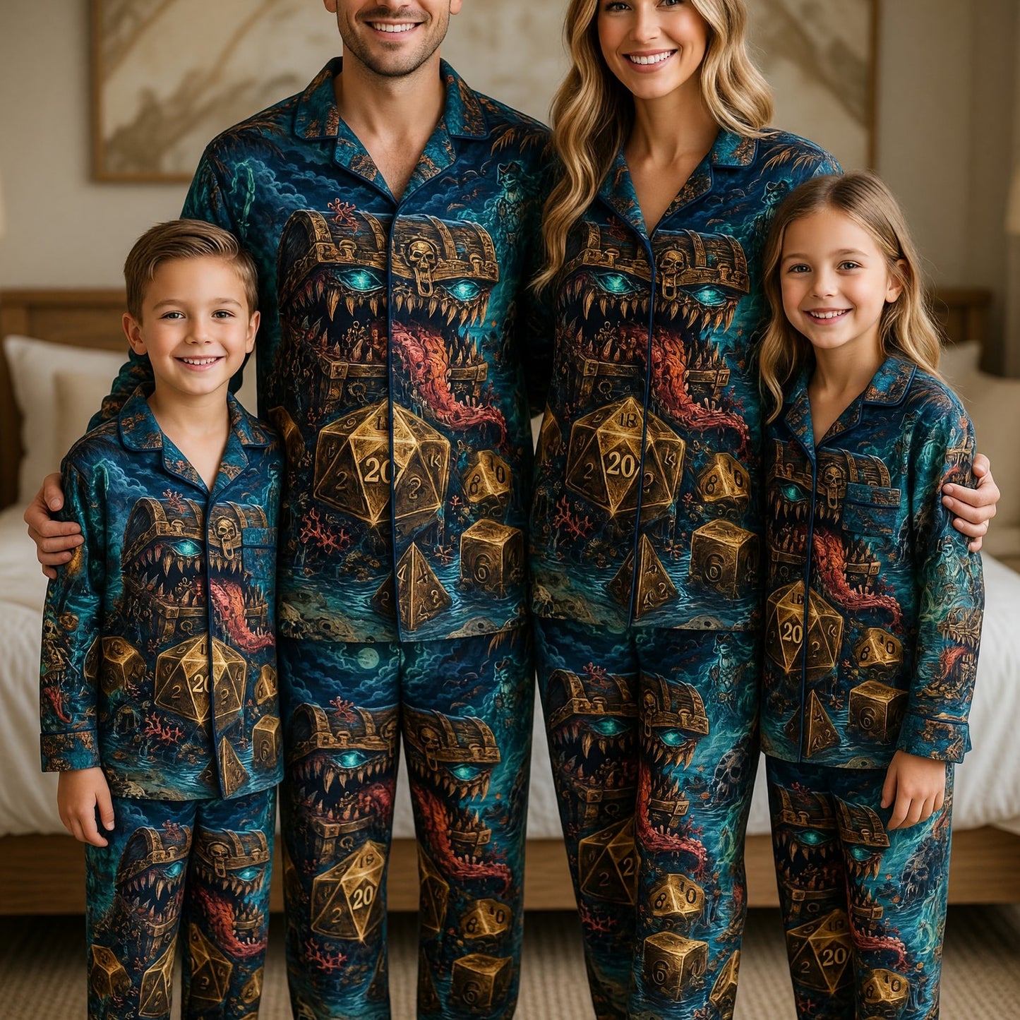 Mimic Pirate Thick Pajama Set - Dice Fantasy Sleepwear