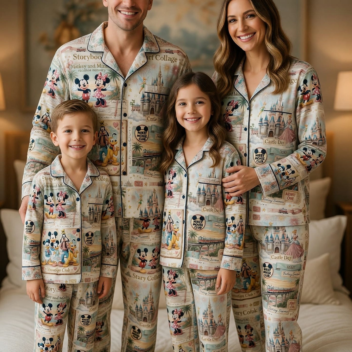 Mouse Thick Pajama Set - Storybook Resort Collage