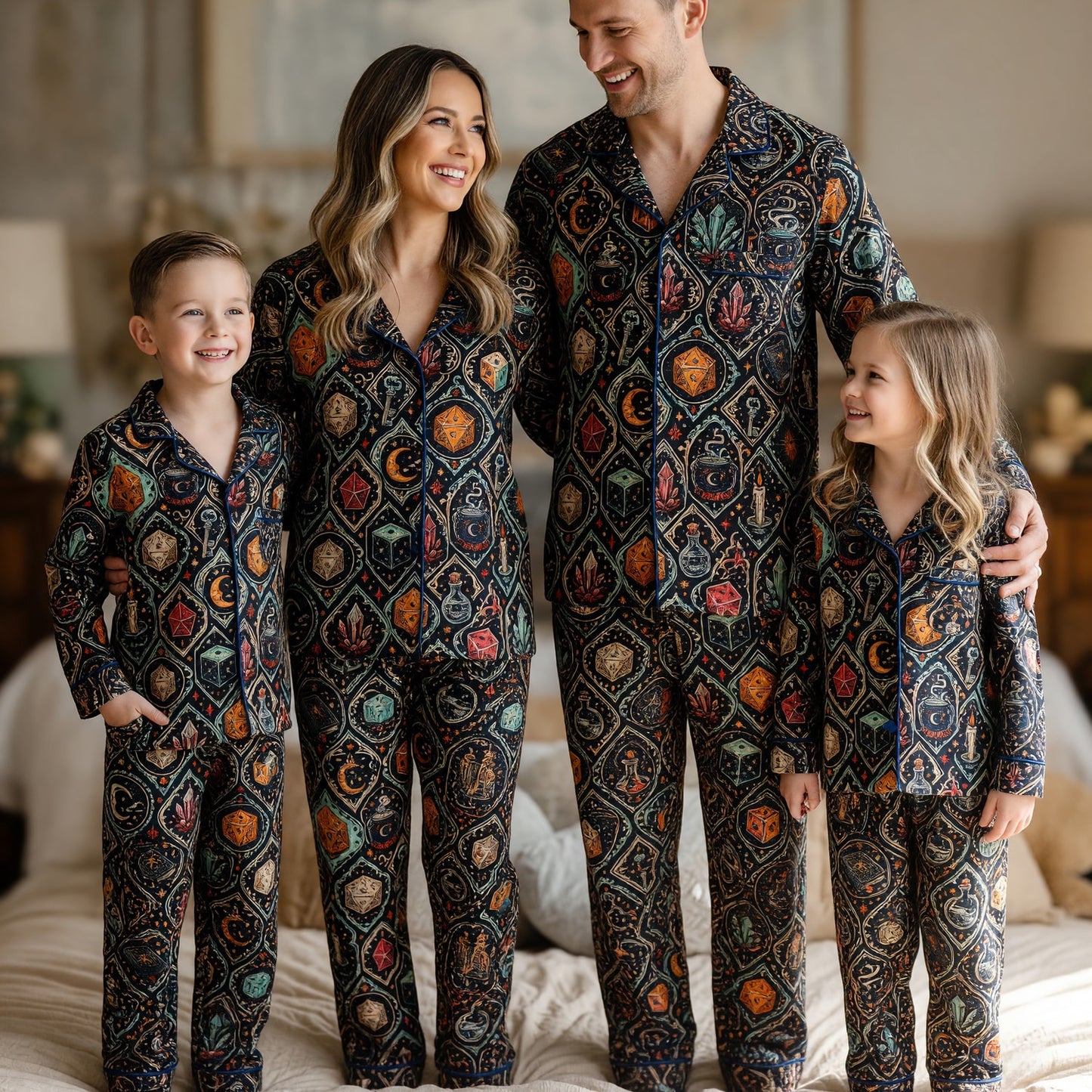 Witchy Dice Thick Pajama Set - Mystic RPG Fantasy Sleepwear