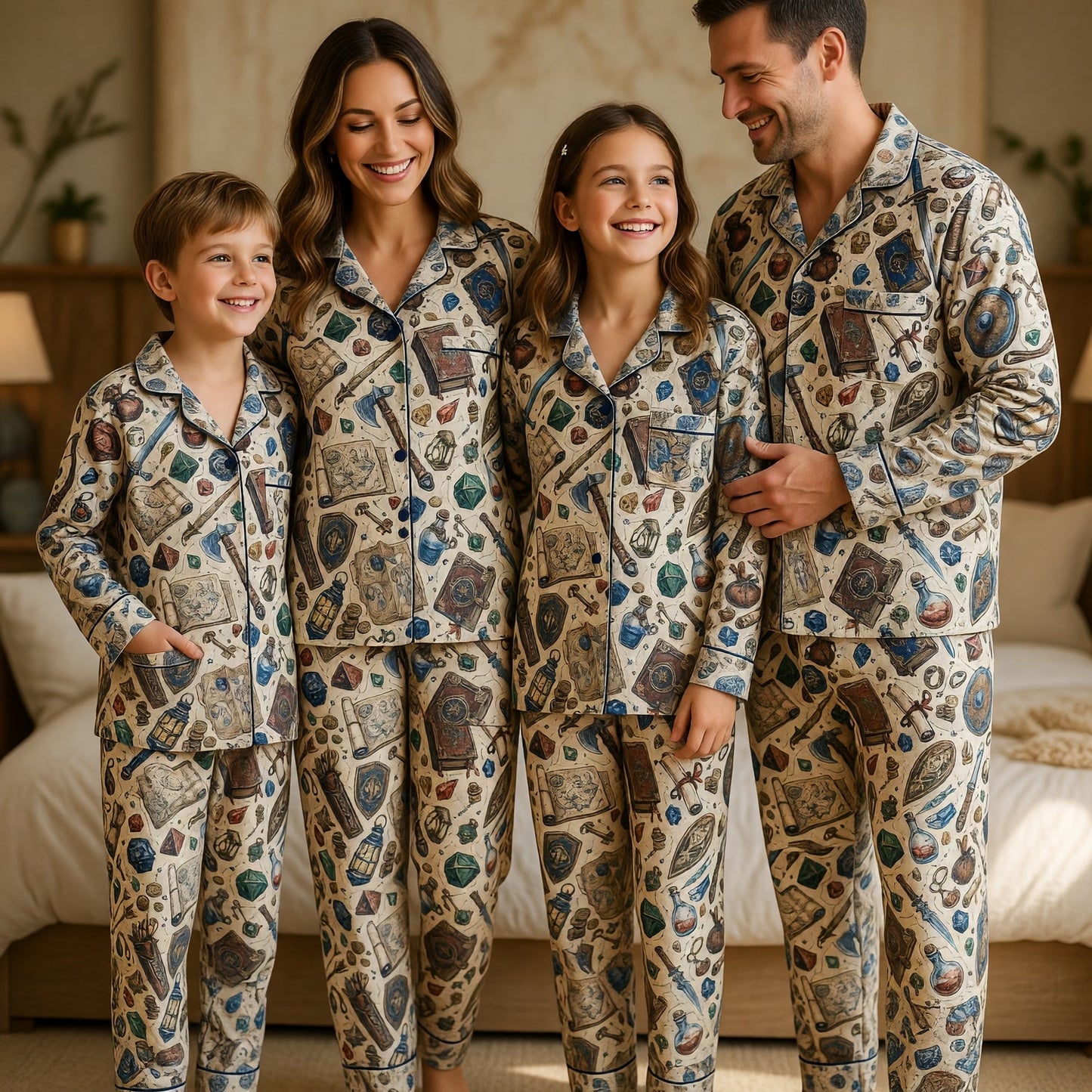 Fantasy Dungeon Thick Pajama Set - Fantasy RPG Sleepwear