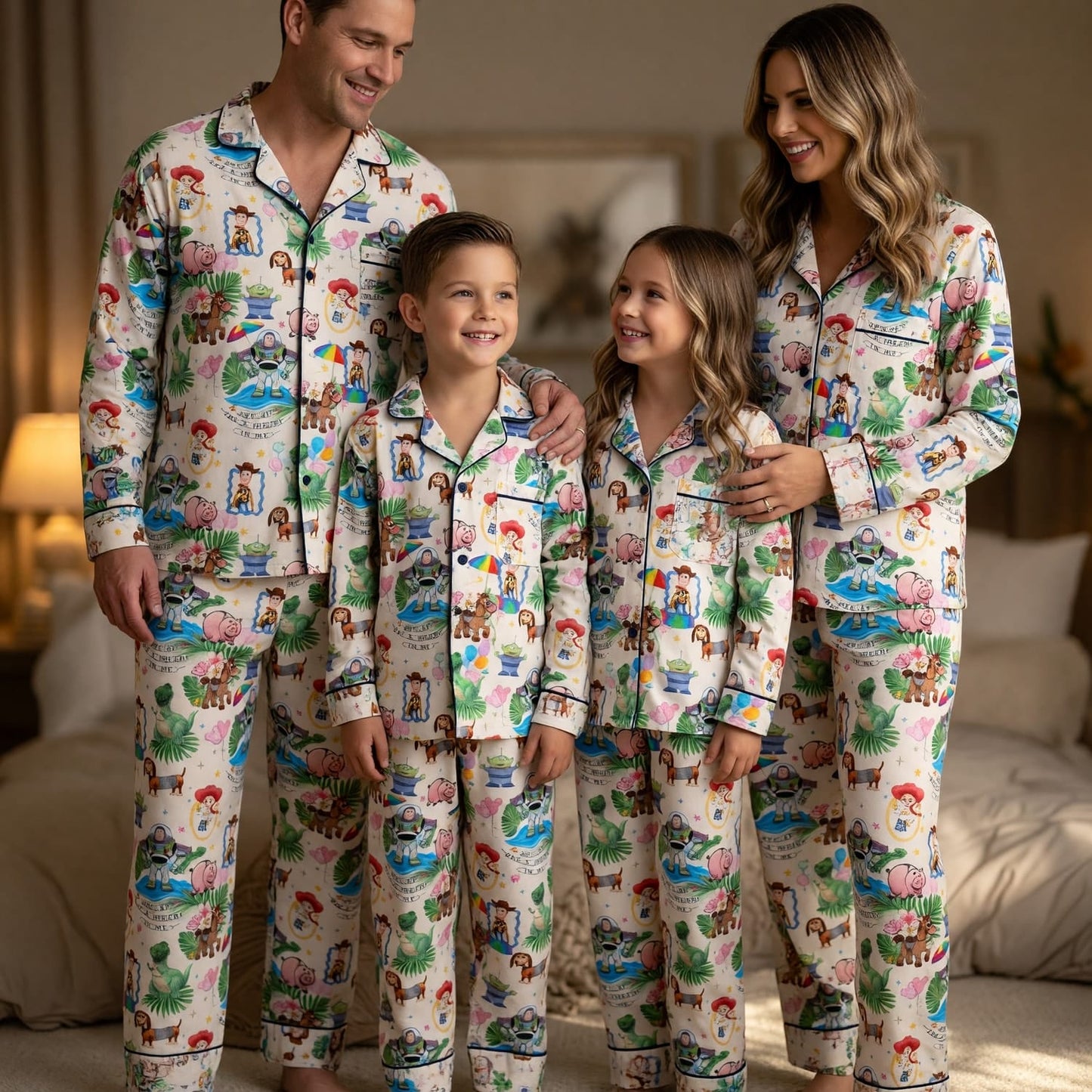 Toy Friends You've Got A Friend In Me Thick Pajama Set - Tropical Character Print