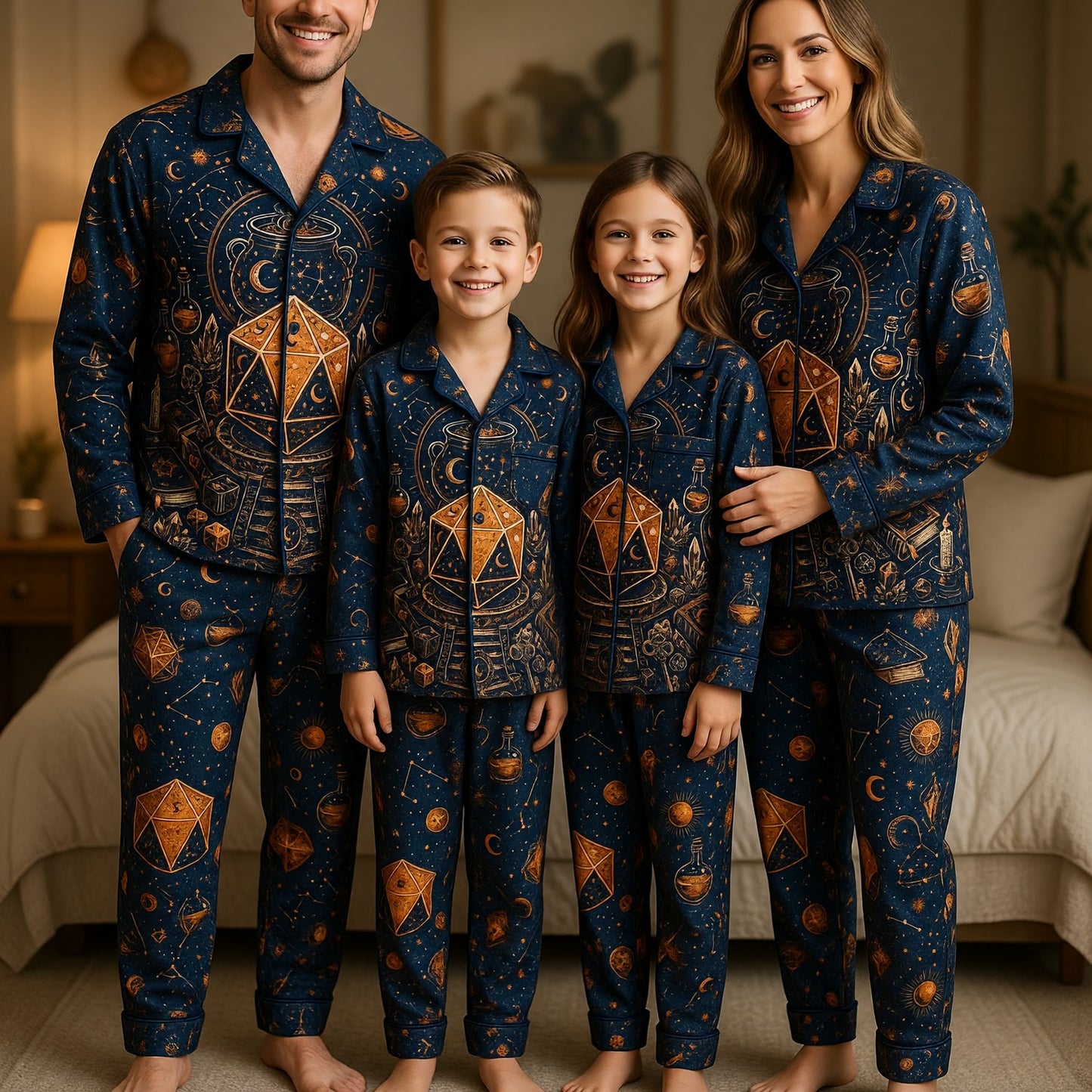 Celestial D20 Thick Pajama Set - Mystic Witchcraft Nightwear
