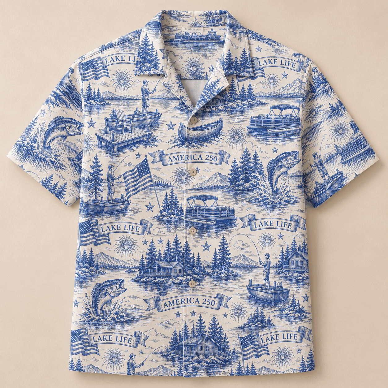 America 250 Lake Life Premium Hawaiian Shirt - Patriotic Apparel - HW3QYKF001