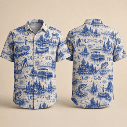 America 250 Lake Life Premium Hawaiian Shirt - Patriotic Apparel - HW3QYKF001