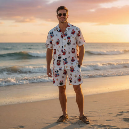 Nautical Heroes Premium Hawaiian Shirt - Mouse Shield Hero & Superhero Friends