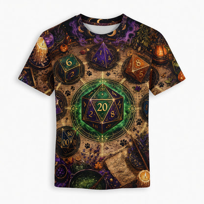 Witchy Dice AOP Apparel - Mystic Fantasy RPG Streetwear