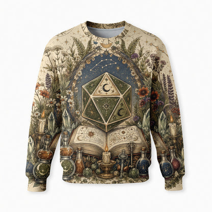 Celestial D20 Dice T-Shirt - Witchy Mystic Fantasy Apparel