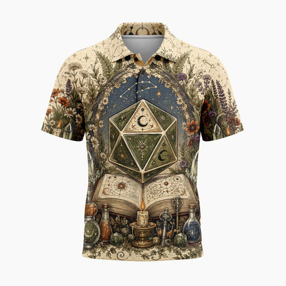 Celestial D20 Dice T-Shirt - Witchy Mystic Fantasy Apparel