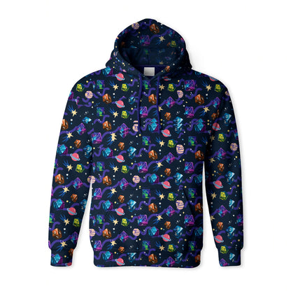 Cosmic Dice AOP T-Shirt - Galaxy RPG Gaming Apparel