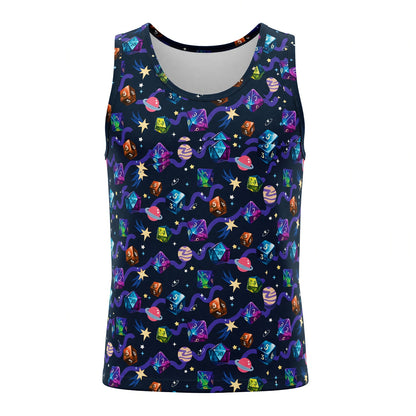 Cosmic Dice AOP T-Shirt - Galaxy RPG Gaming Apparel