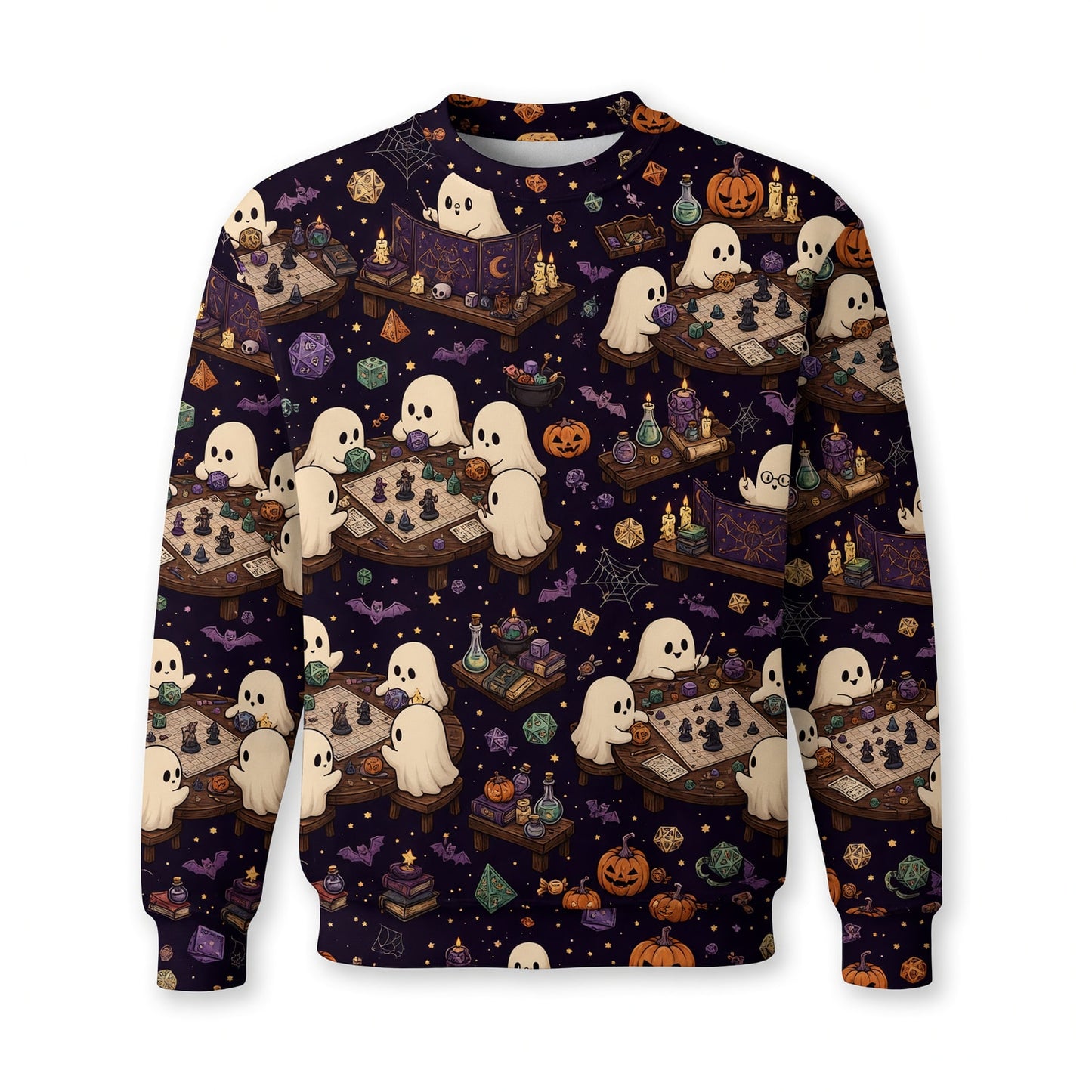 Ghost Halloween AOP T-Shirt - Cute RPG Gamer Streetwear