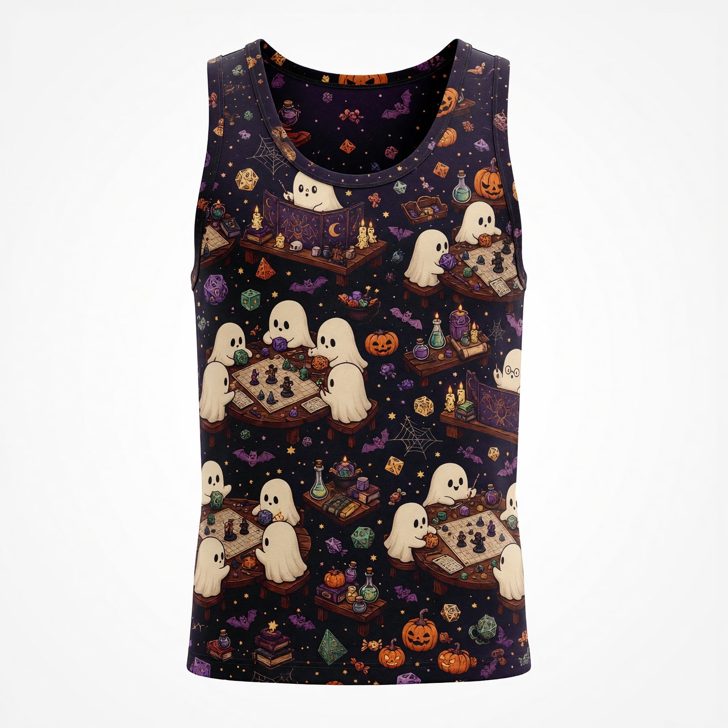 Ghost Halloween AOP T-Shirt - Cute RPG Gamer Streetwear