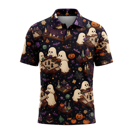 Ghost Halloween AOP T-Shirt - Cute RPG Gamer Streetwear