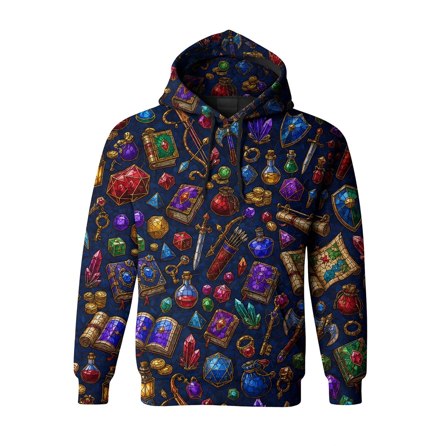 Stained Glass Loot AOP T-Shirt - Fantasy RPG Tabletop Gaming