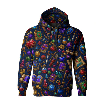 Stained Glass Loot AOP T-Shirt - Fantasy RPG Tabletop Gaming