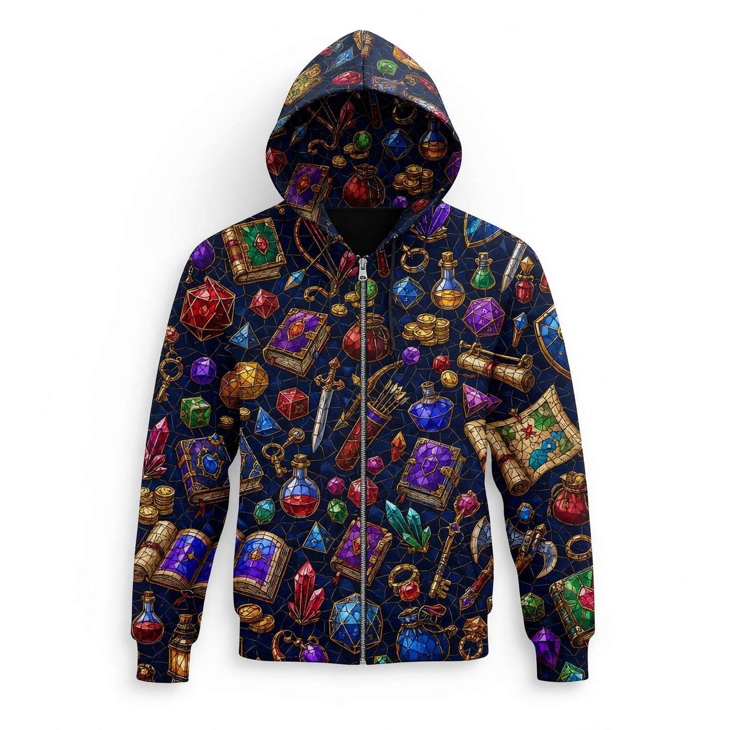 Stained Glass Loot AOP T-Shirt - Fantasy RPG Tabletop Gaming