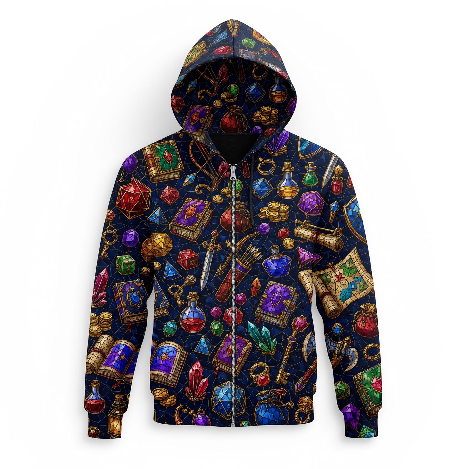 Stained Glass Loot AOP T-Shirt - Fantasy RPG Tabletop Gaming