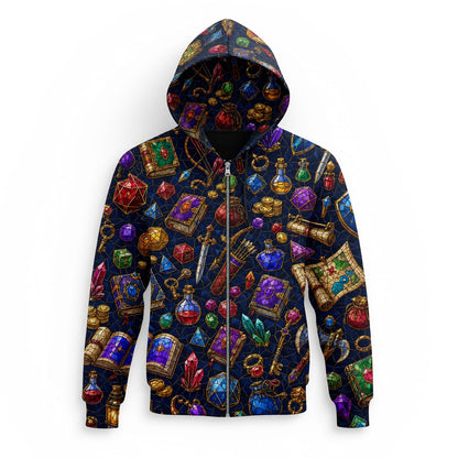 Stained Glass Loot AOP T-Shirt - Fantasy RPG Tabletop Gaming
