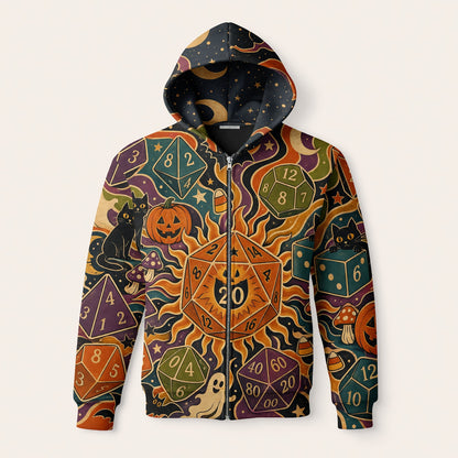 Halloween Dice AOP T-Shirt - Spooky RPG Tabletop Streetwear