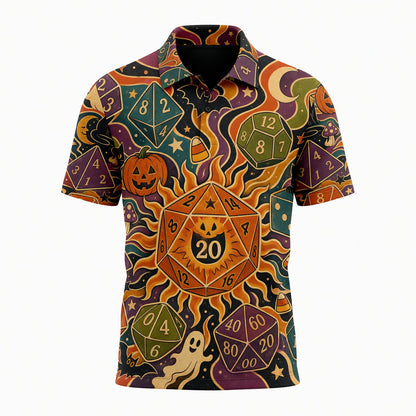 Halloween Dice AOP T-Shirt - Spooky RPG Tabletop Streetwear