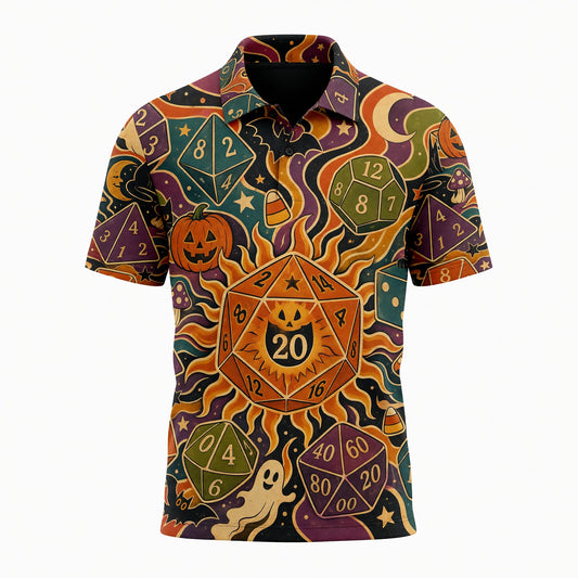 Halloween Dice AOP T-Shirt - Spooky RPG Tabletop Streetwear