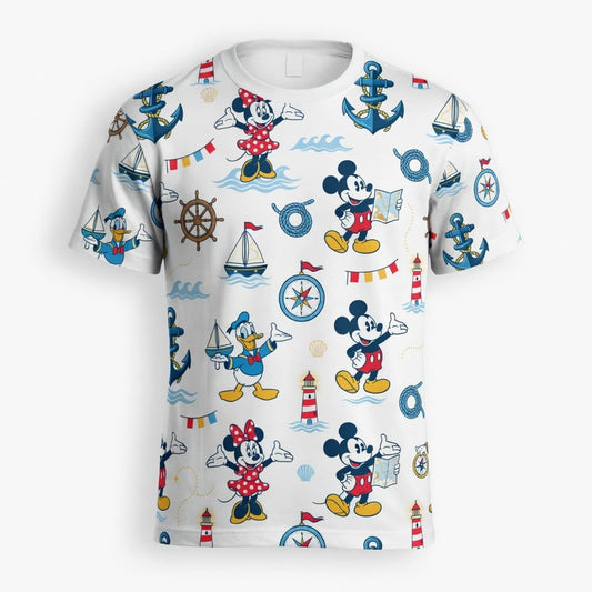 Nautical Adventure Mouse Duck AOP Apparel