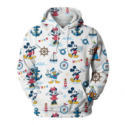 Nautical Adventure Mouse Duck AOP Apparel