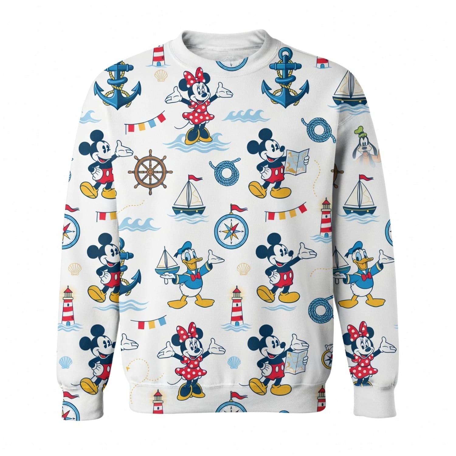 Nautical Adventure Mouse Duck AOP Apparel