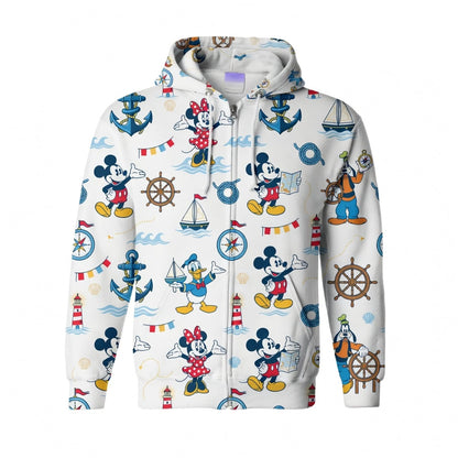 Nautical Adventure Mouse Duck AOP Apparel