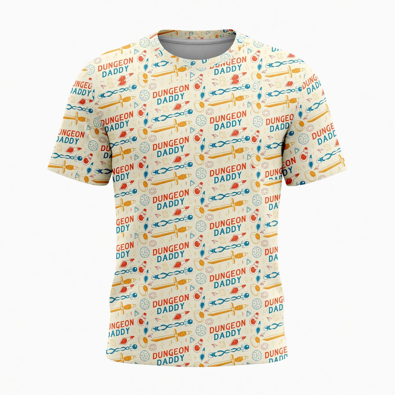 Dungeon Daddy AOP T-Shirt - Fantasy Dungeon Master Streetwear