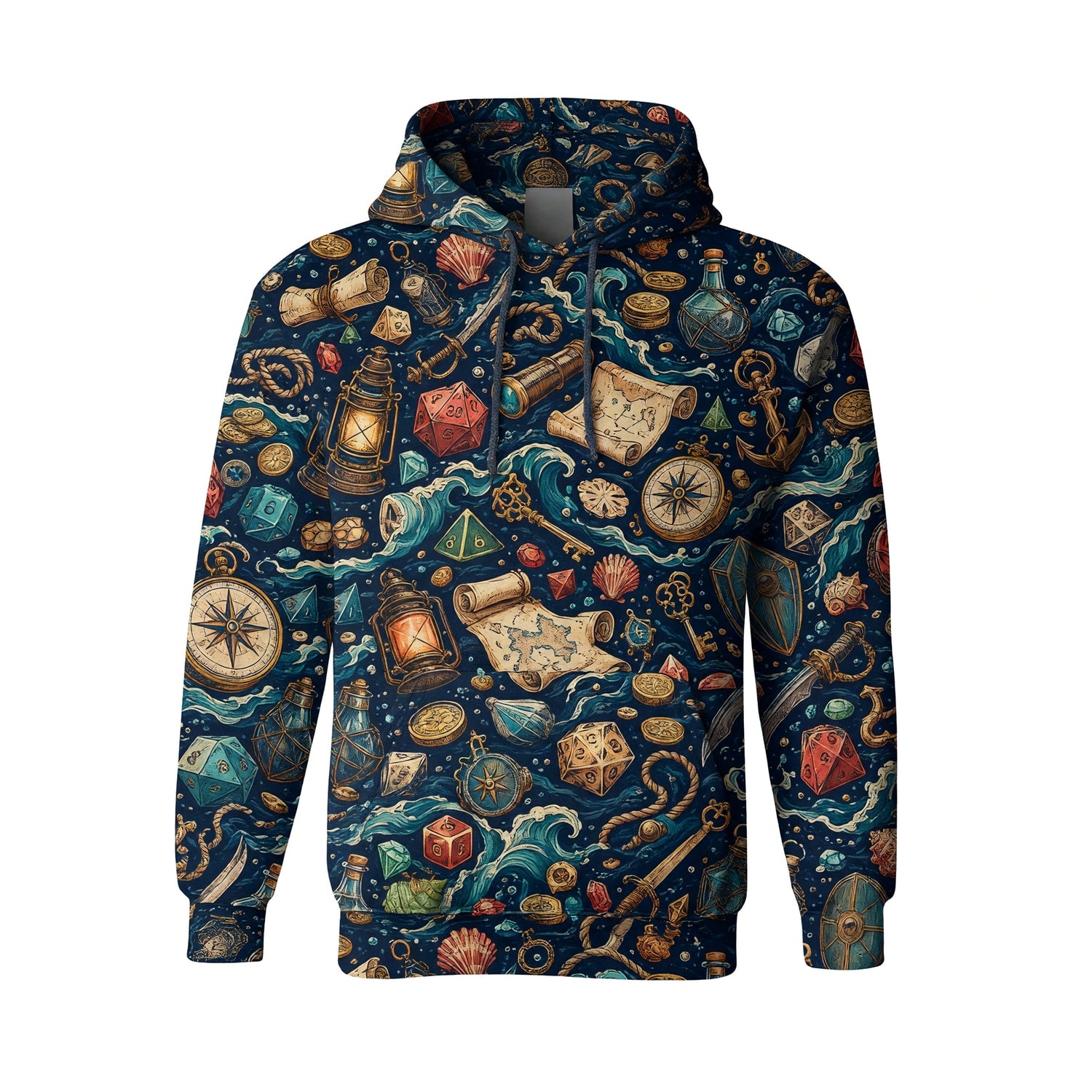 Pirate Dice AOP T-Shirt - Fantasy Ocean Adventure Pattern