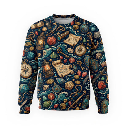 Pirate Dice AOP T-Shirt - Fantasy Ocean Adventure Pattern