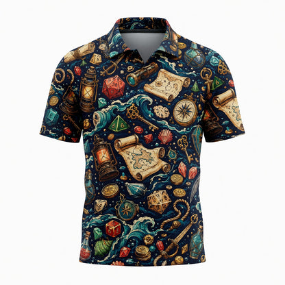 Pirate Dice AOP T-Shirt - Fantasy Ocean Adventure Pattern
