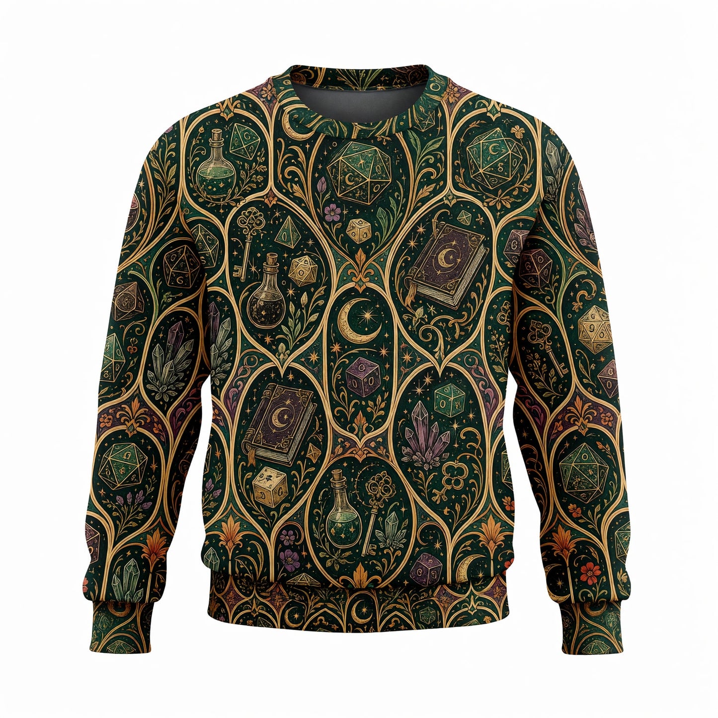 Mystic Dice AOP T-Shirt - Arcane Fantasy RPG Streetwear