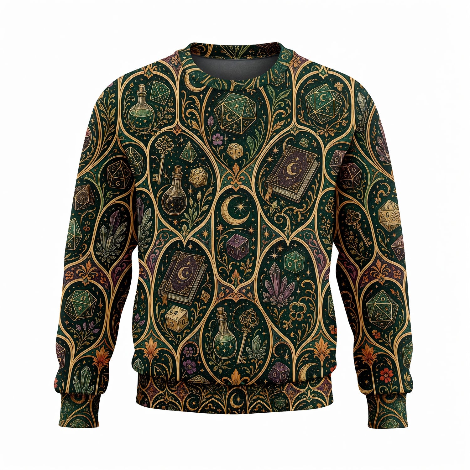 Mystic Dice AOP T-Shirt - Arcane Fantasy RPG Streetwear