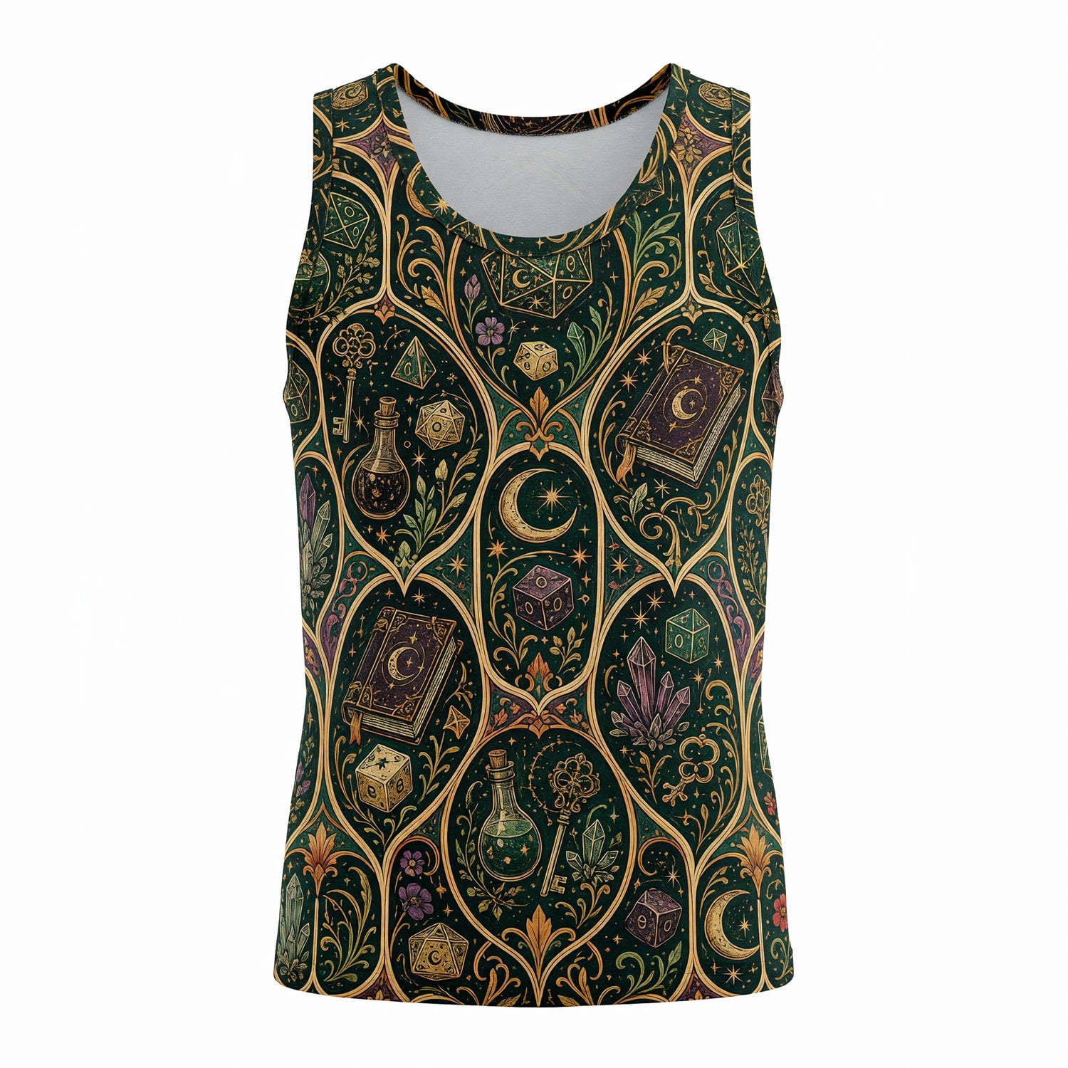 Mystic Dice AOP T-Shirt - Arcane Fantasy RPG Streetwear